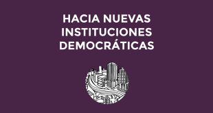 Cartel de la presentación del libro Hacia nuevas instituciones democráticas