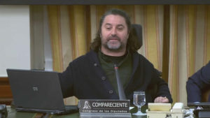Antonio Centeno durante la comparecencia en la comisión