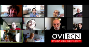 Miembros de ovibcn en una reunión por videoconferencia
